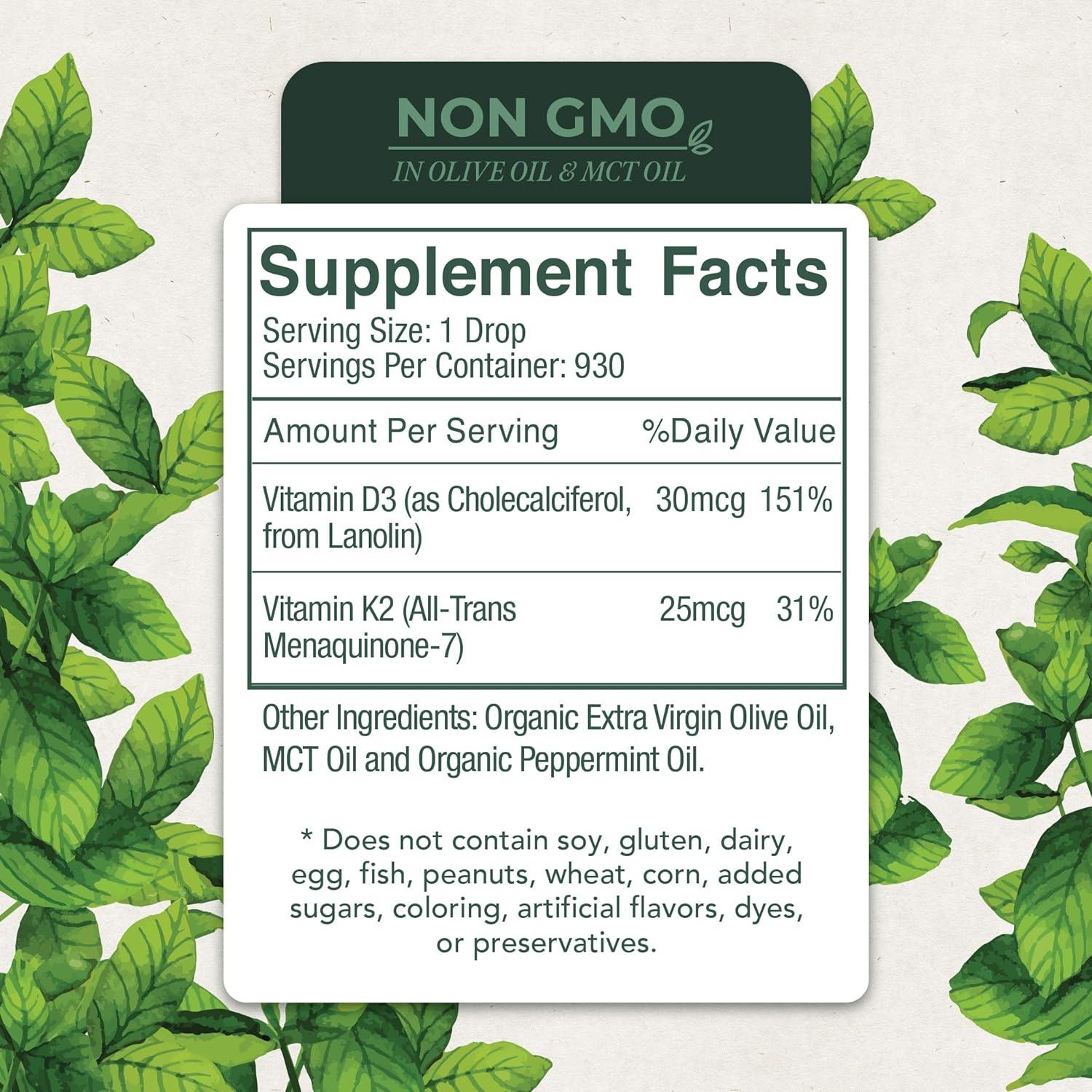 Gotas Líquidas Vitamina D3 1208 IU y K2 25 mcg LiveWise Naturals