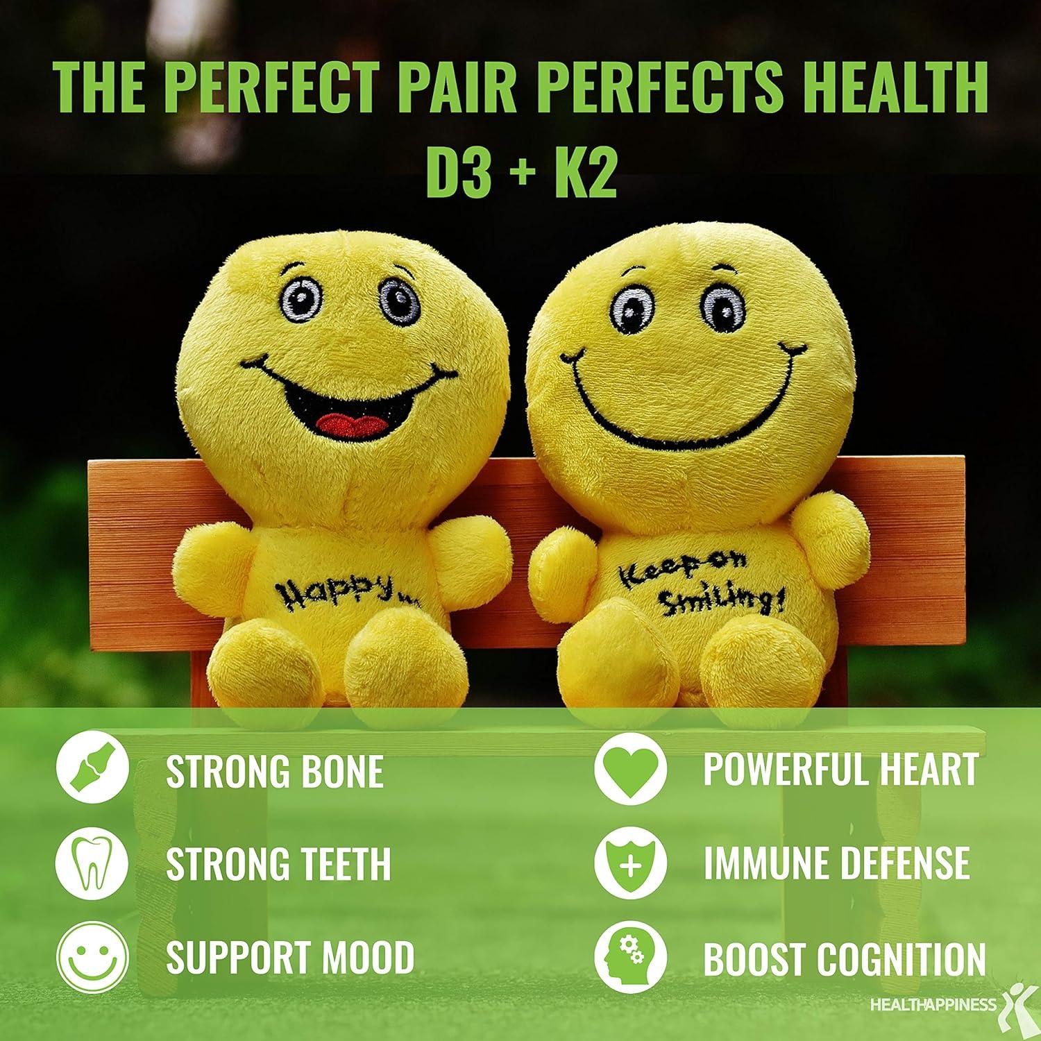 Suplemento Liposomal D3 y K2 MK-7 UpNourish 5000 UI 100 mcg