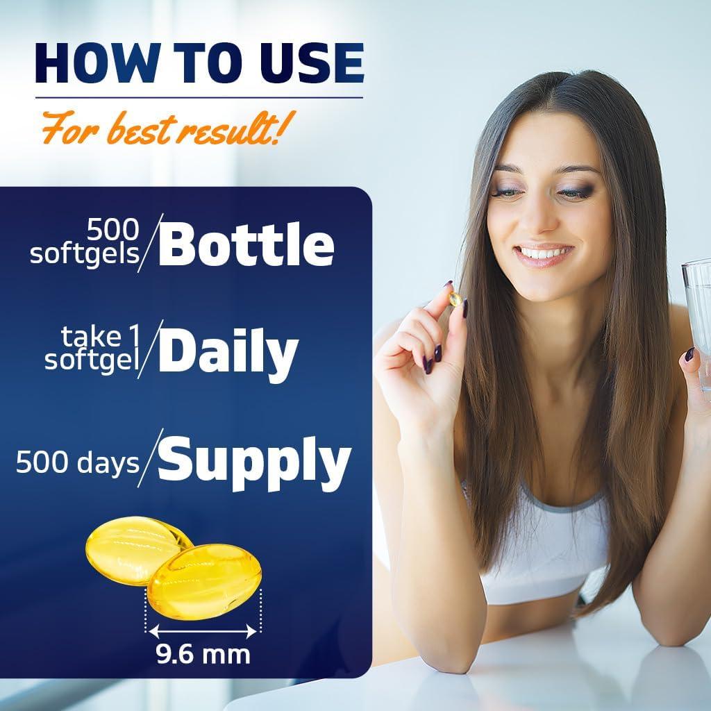 Vitamatic Vitamina D3 5000 UI 500 Mini Softgels Aceite de Oliva