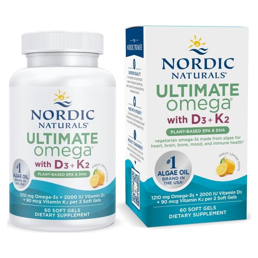 Omega Ultimo a Base de Plantas Nordic Naturals 1210 mg Omega-3s