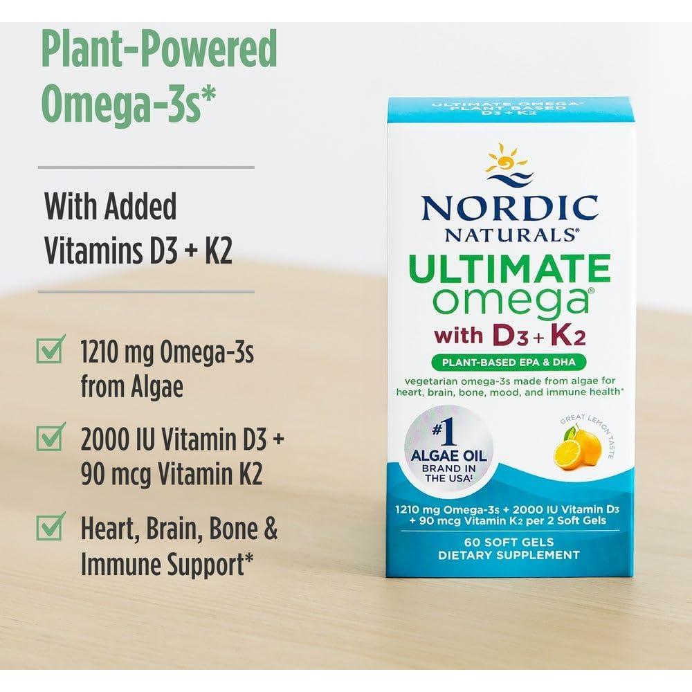 Omega Ultimo a Base de Plantas Nordic Naturals 1210 mg Omega-3s