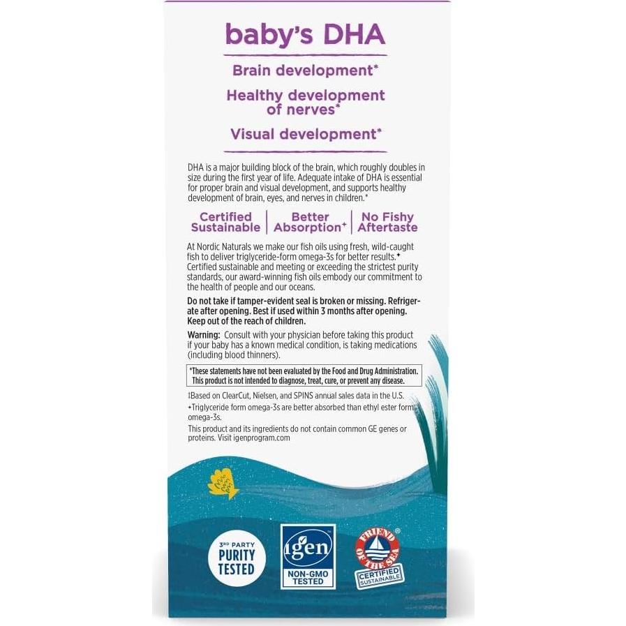 DHA para Bebés Nordic Naturals 118 ml - 1050 mg Omega-3