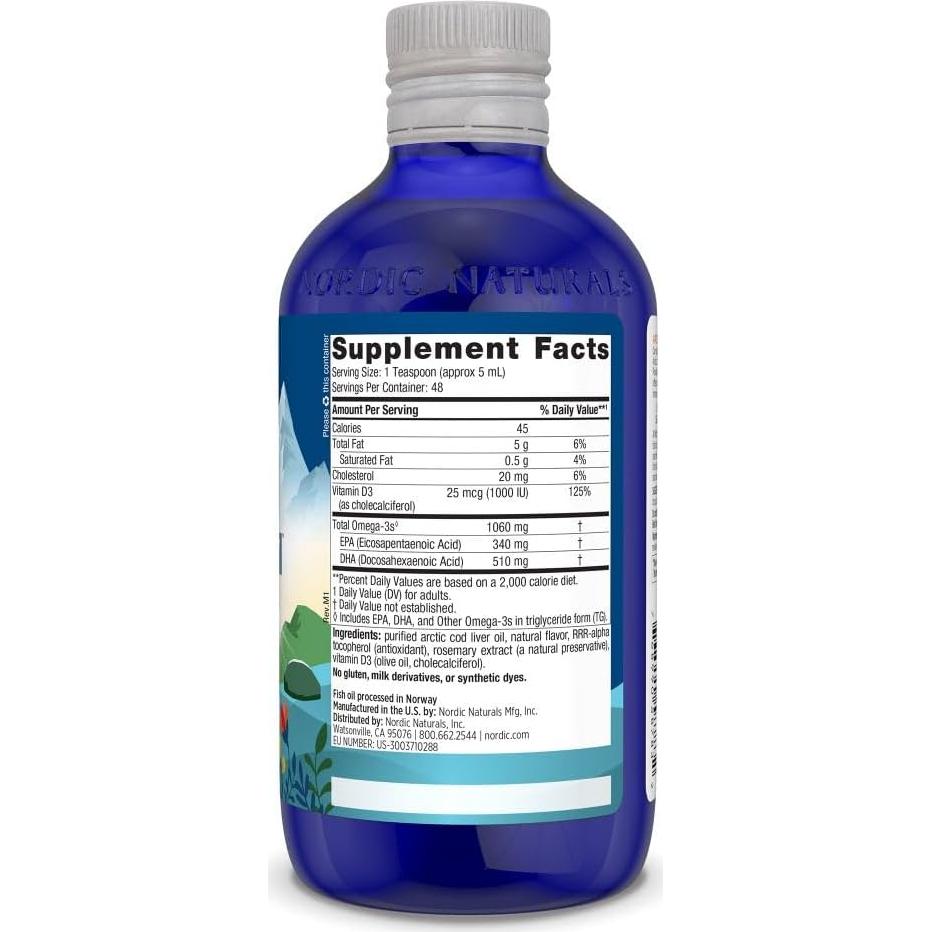 Aceite de Hígado de Bacalao Arctic-D Nordic Naturals 240 ml