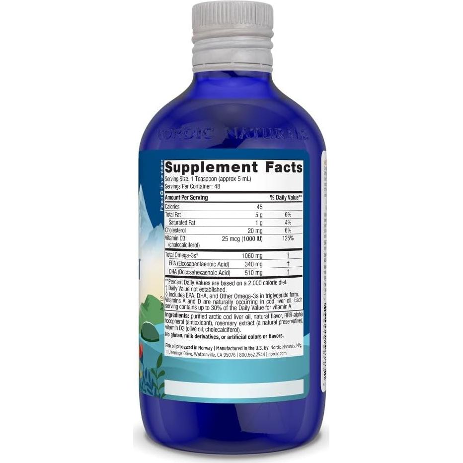 Aceite de Hígado de Bacalao Arctic-D Nordic Naturals 240 ml