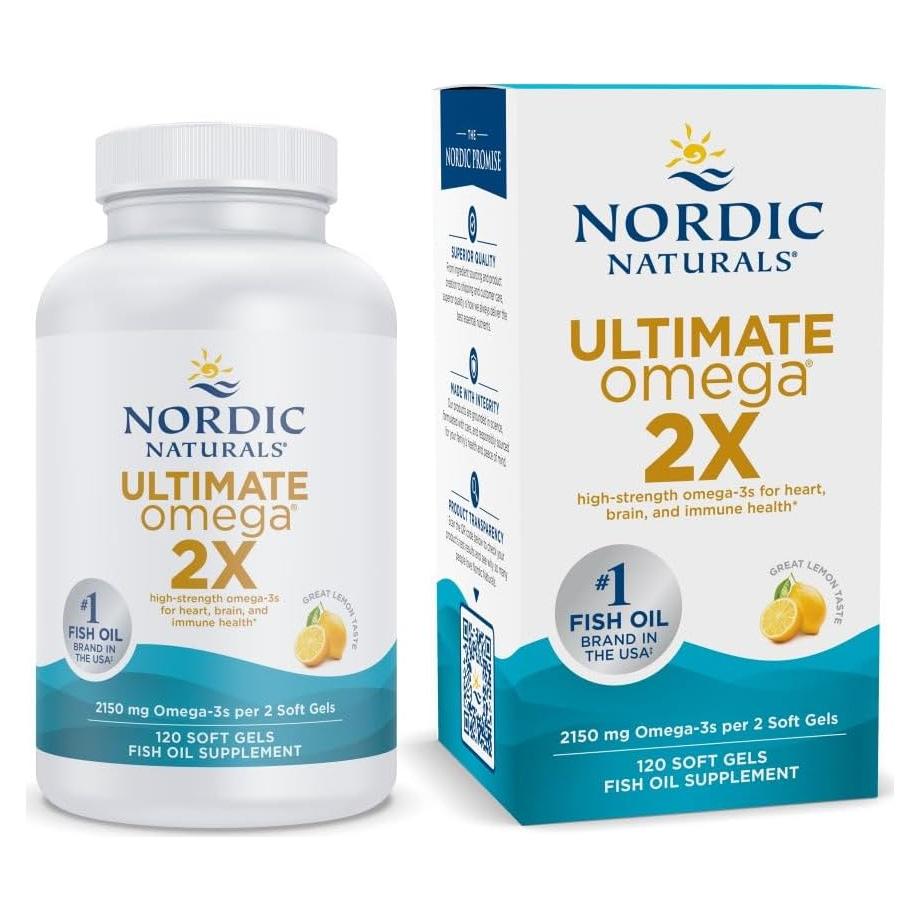 Omega 3 Ultimate 2X Nordic Naturals 2150 mg 120 Gelatinas Limón