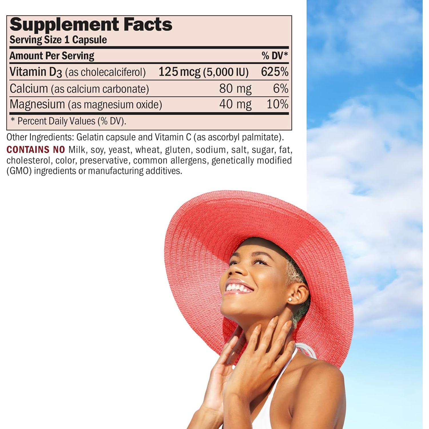 Vitamina D3 5000 UI Andrew Lessman 720 Cápsulas Pequeñas