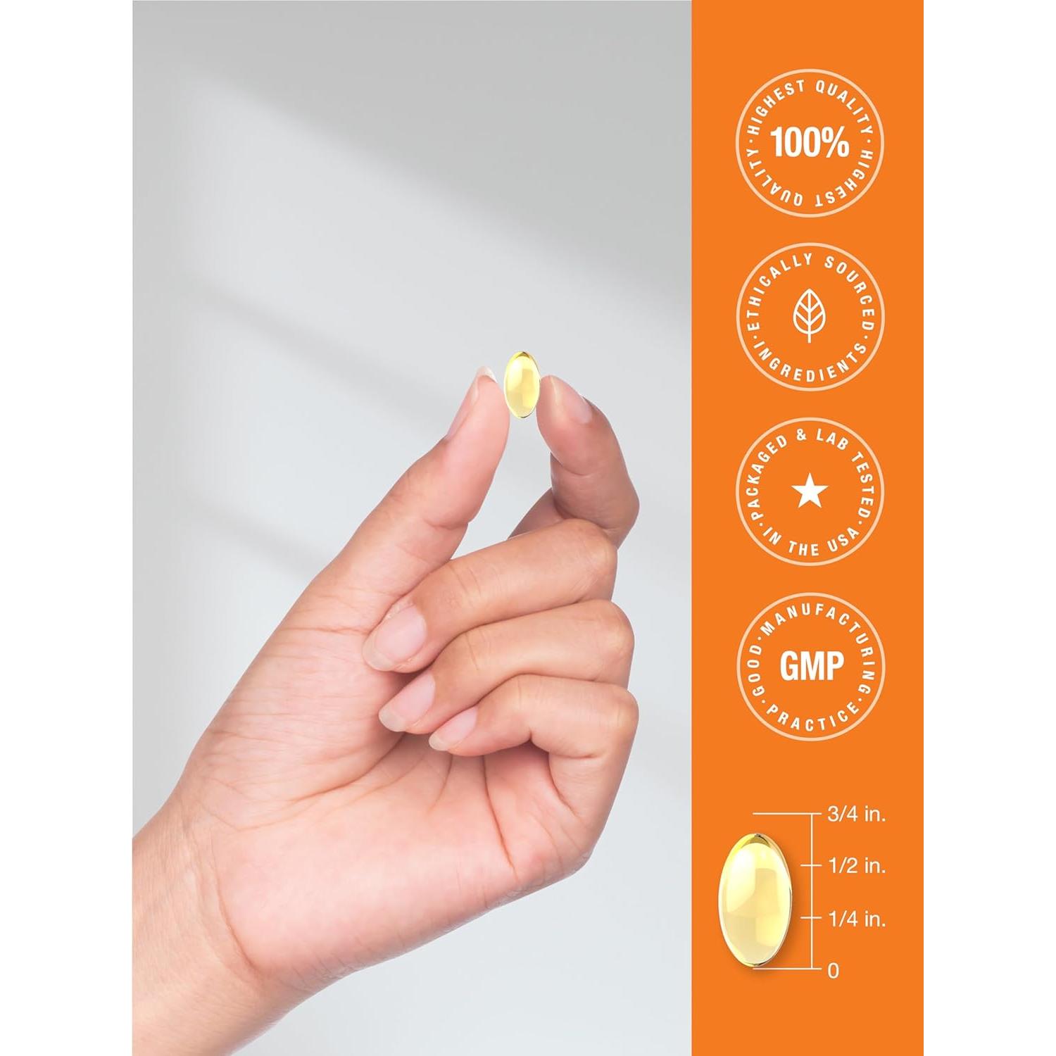 Suplemento de Vitamina D3 Horbaach 10000 UI 500 Softgels