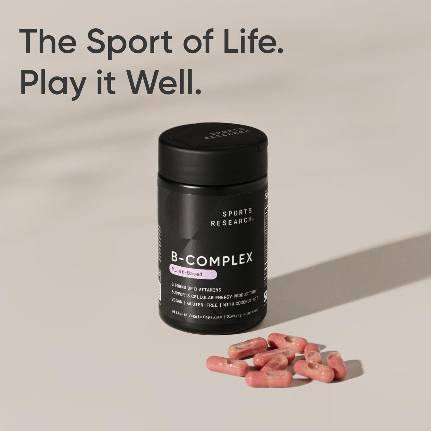 Complejo de Vitaminas B Vegano Investigación Deportiva - 90 Cápsulas