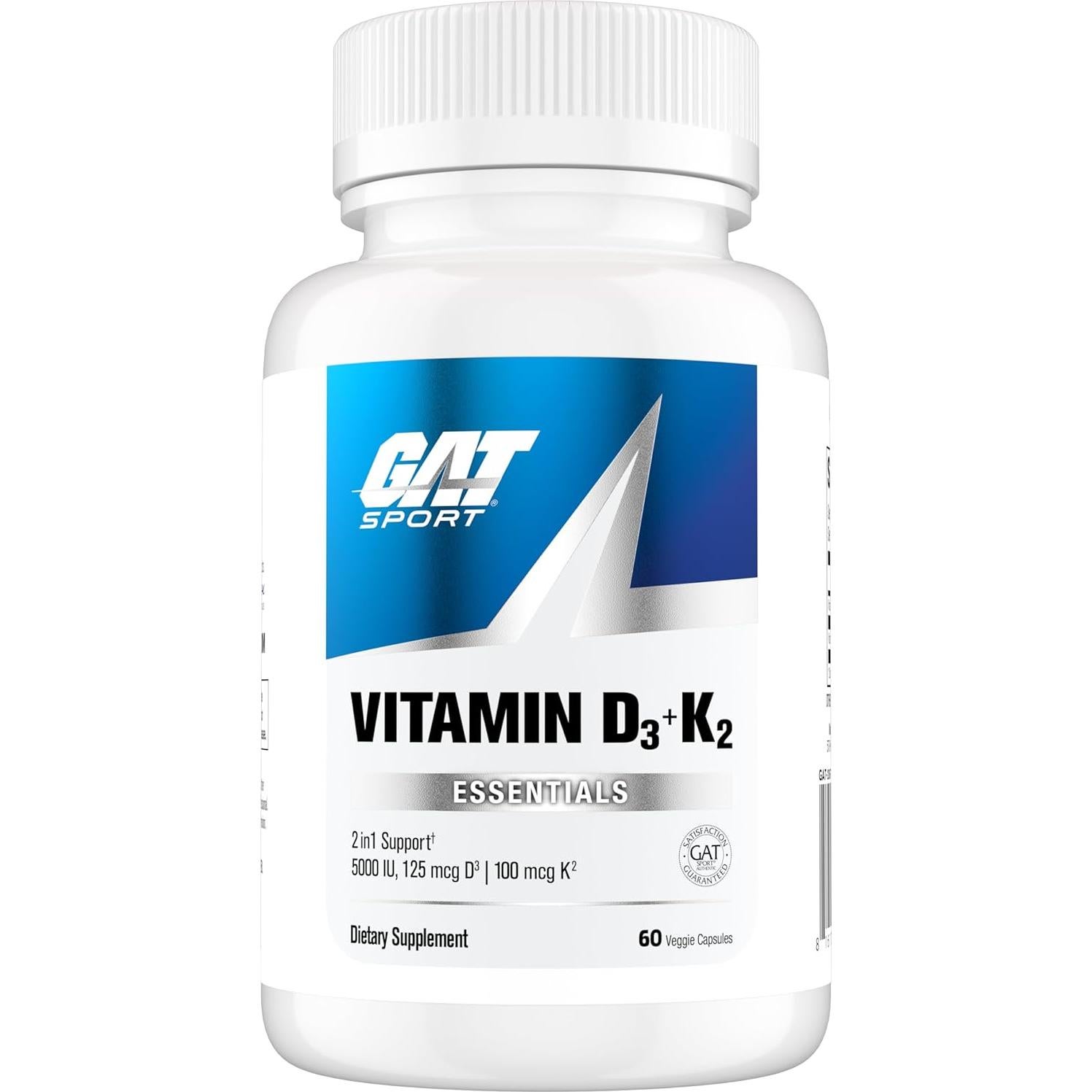 GAT Sport Vitamina D3 K2 5000 UI 60 Cápsulas Vegetales