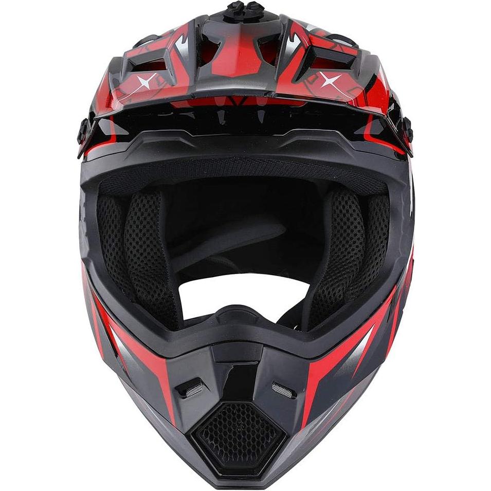 Casco de Motocross 1Storm HF801 Rojo Mediano DOT