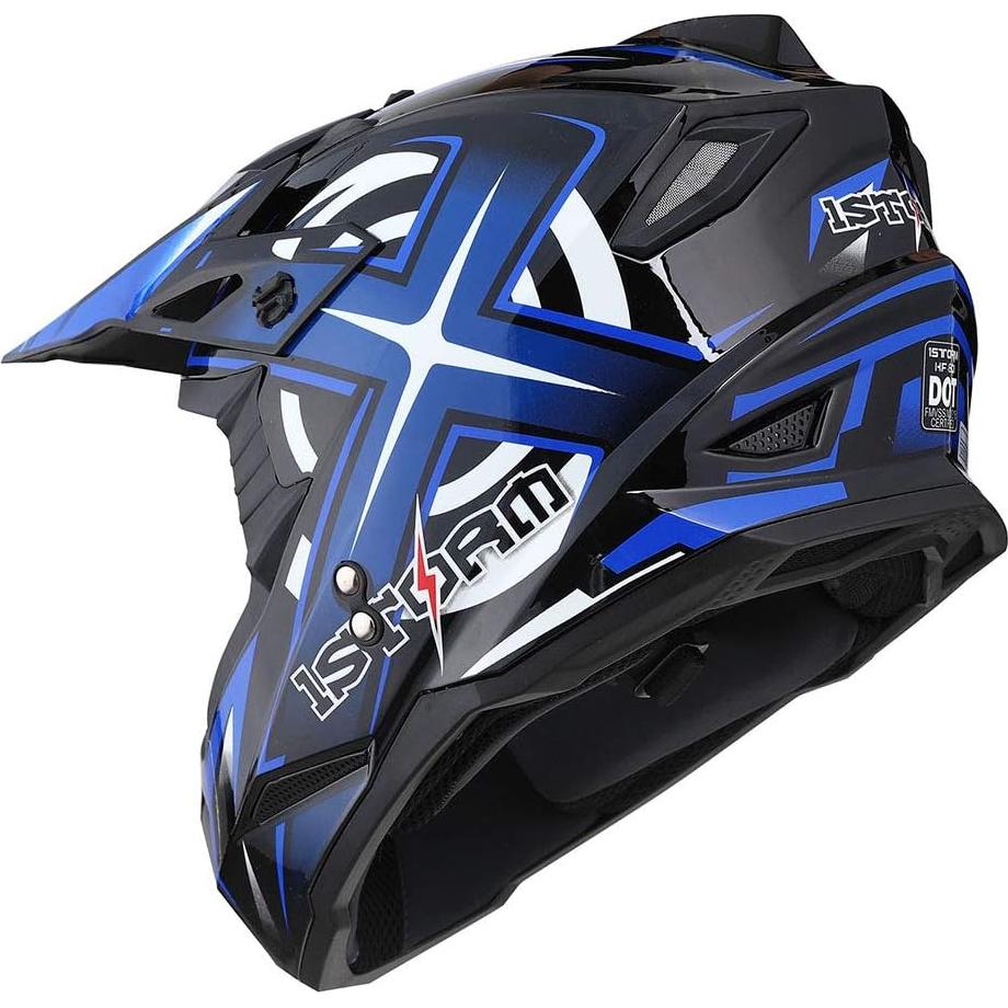 Casco de Motocross 1Storm HF801 Bluetooth Azul 2.44kg