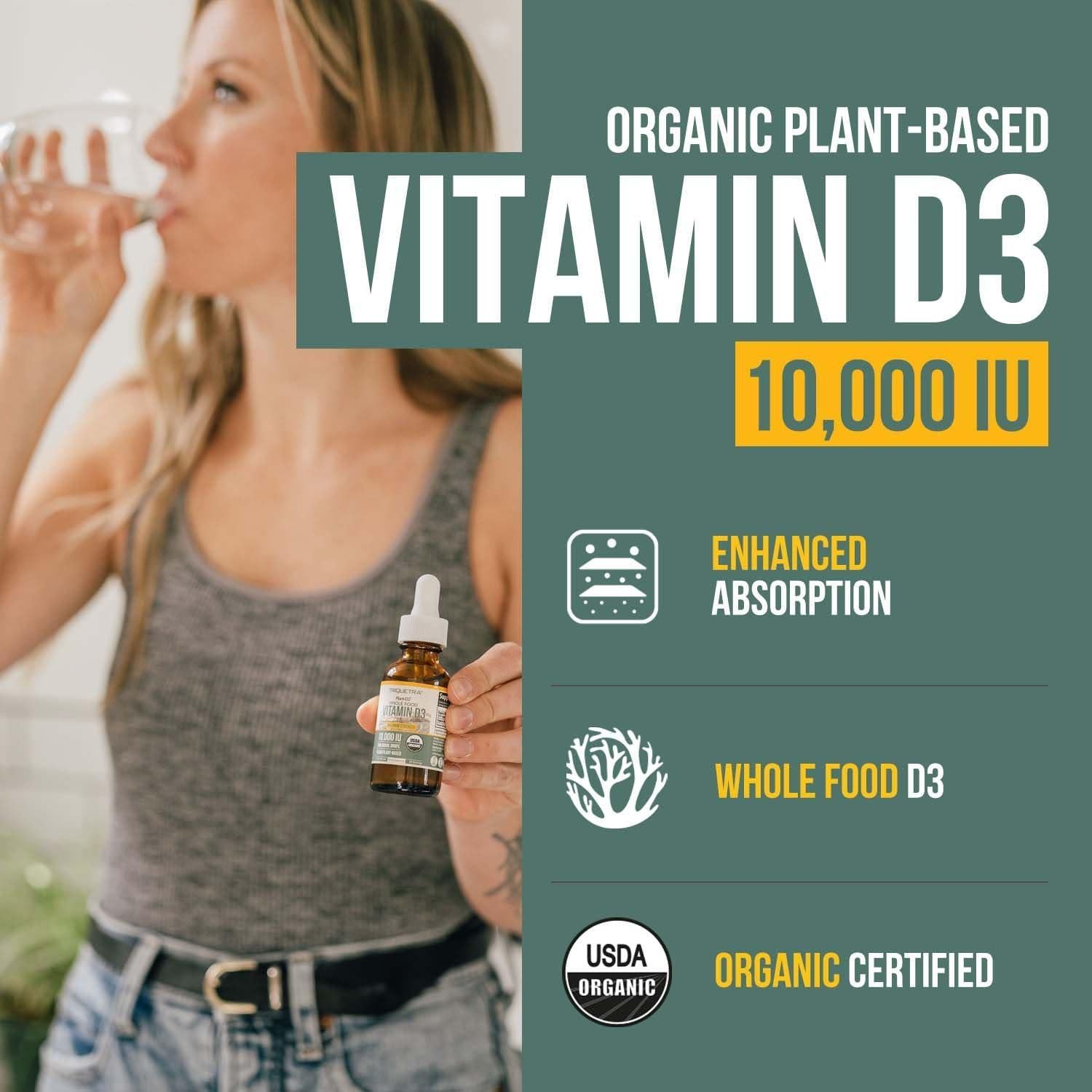 Vitamina D3 Orgánica 10,000 UI Plant D3 Líquido Sublingual 30 ml