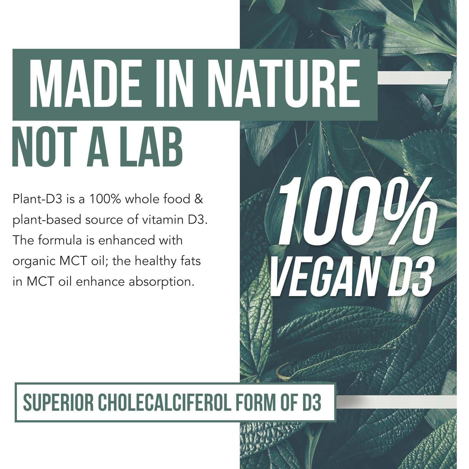 Vitamina D3 Orgánica 10,000 UI Plant D3 Líquido Sublingual 30 ml