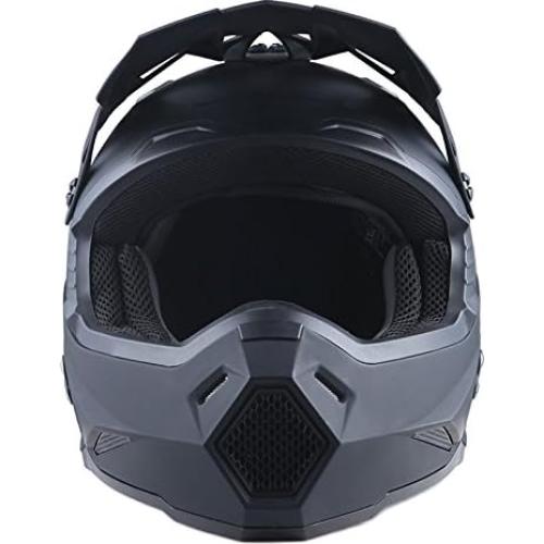 Casco de Motocross 1Storm HF801 + Auricular Bluetooth Negro Mate