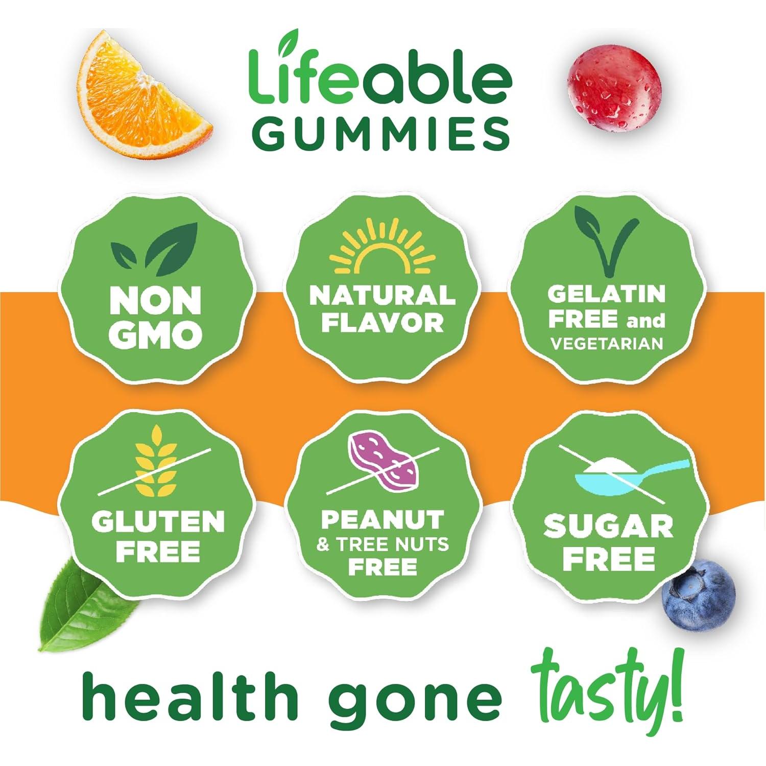 Gomas de Vitamina D Sin Azúcar Lifeable 5000 UI - 90 Unidades