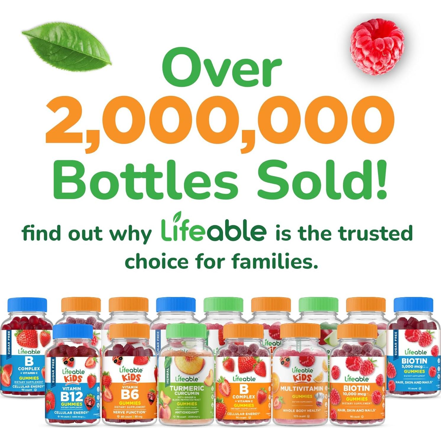 Gomas de Vitamina D Sin Azúcar Lifeable 5000 UI - 90 Unidades