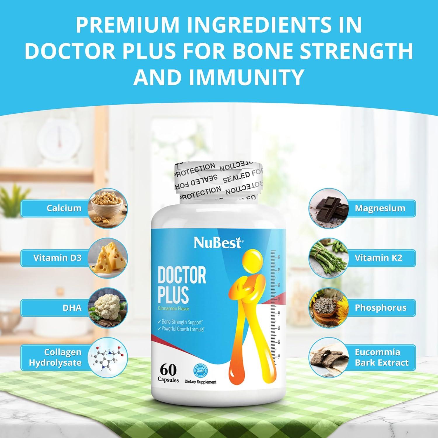 Suplemento de Calcio NuBest Doctor Plus 2x186g con Vitamina D3 y K2