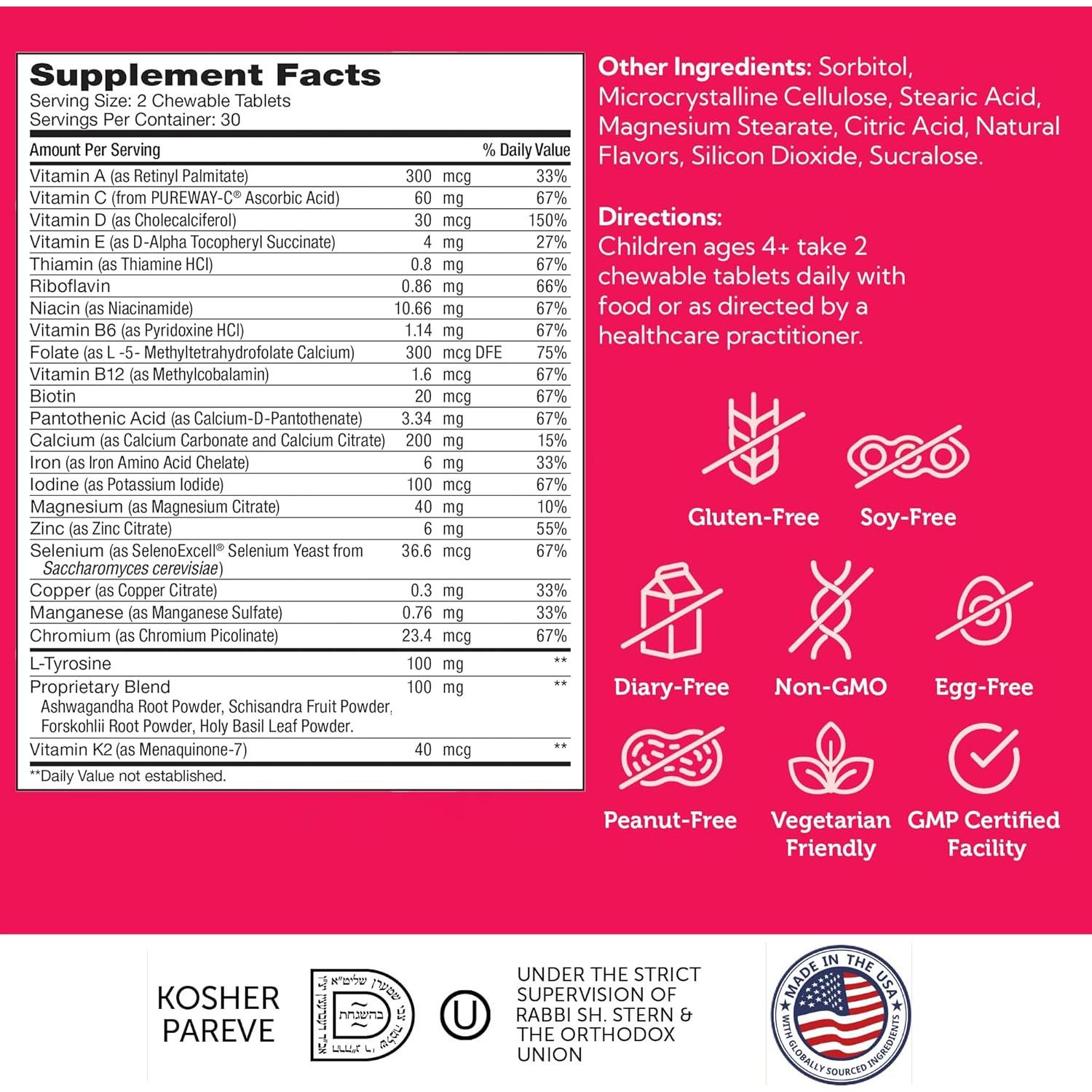 Zahler HeightFactor Tabletas Masticables 60 Unidades - Suplemento de Crecimiento Natural para Niños