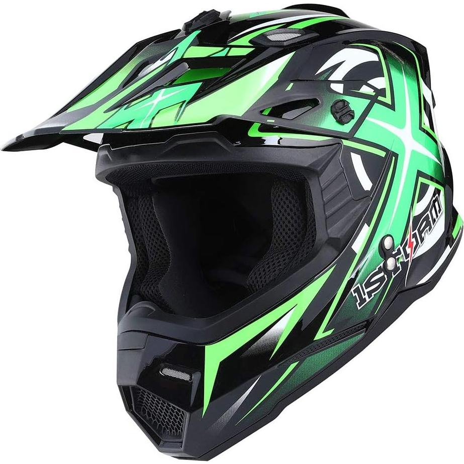 Casco 1Storm HF801 Bluetooth Verde X-Large Motociclismo