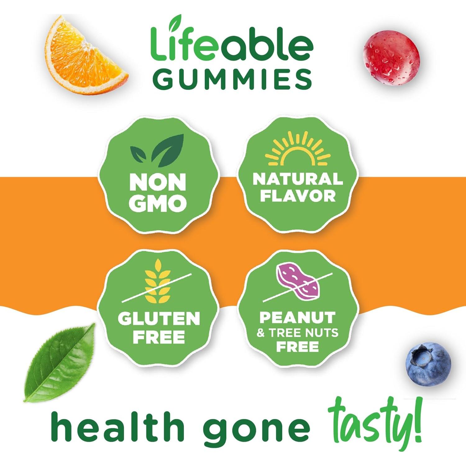 Gomitas de Calcio Magnesio Zinc D3 Lifeable 90 Unidades