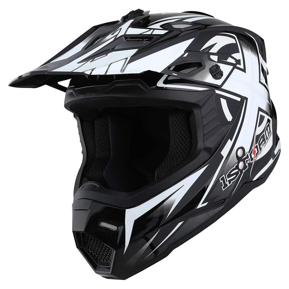 Casco de Motocross 1Storm HF801 Mediano Blanco