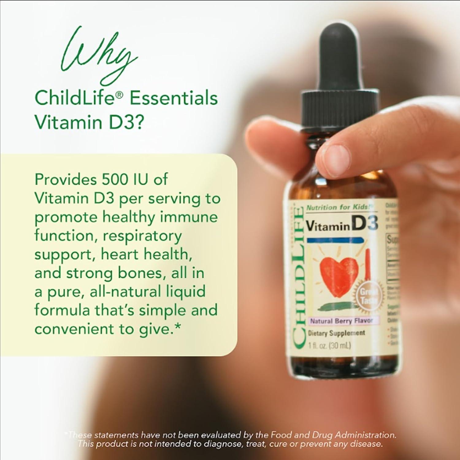 Gotas de Vitamina D3 ChildLife Essentials 29.57 ML Paquete de 3