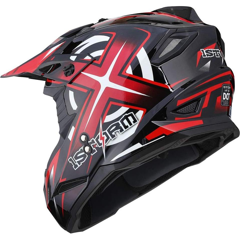 Casco de Motocross Power Gear HF801 Rojo XXL