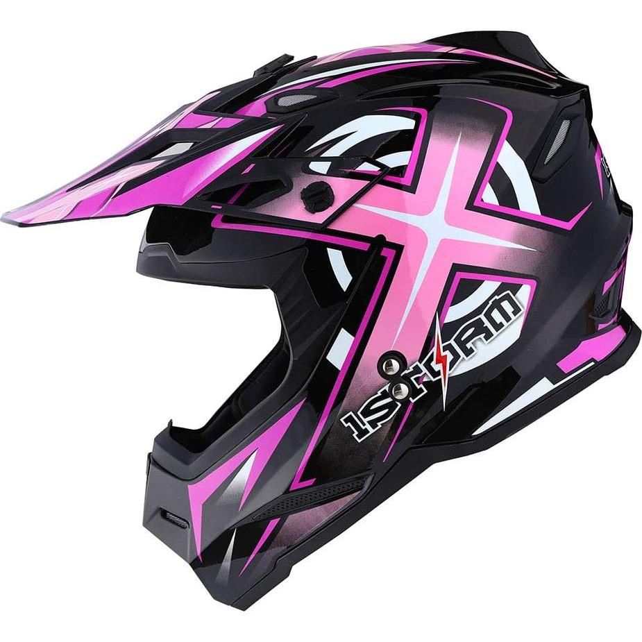 Casco de Motocross Power Gear HF801 Rosa S (53-54 cm)