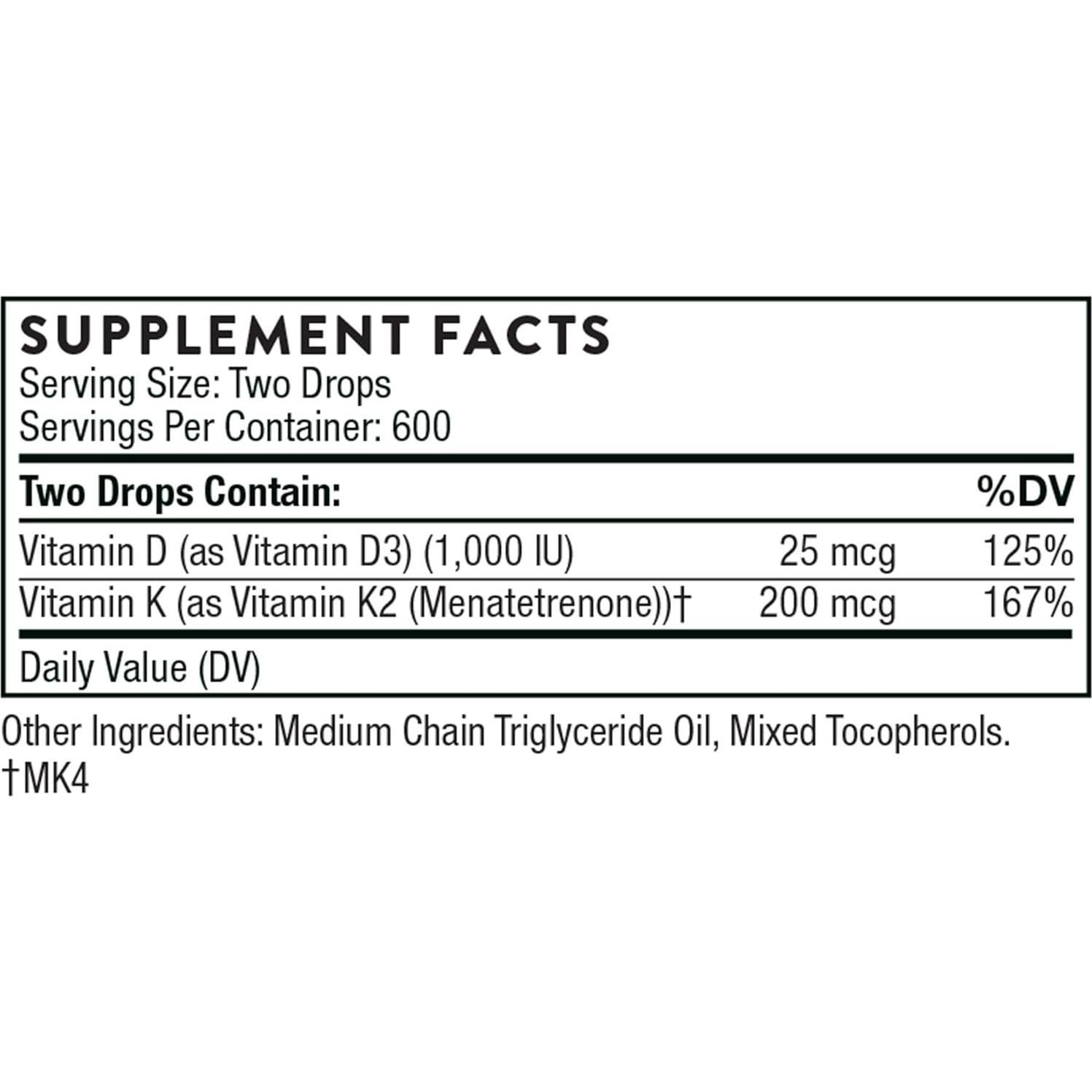 Suplemento Omega 3 Thorne Super EPA 90 Gelcaps + Vitamina D3 K2 30ml