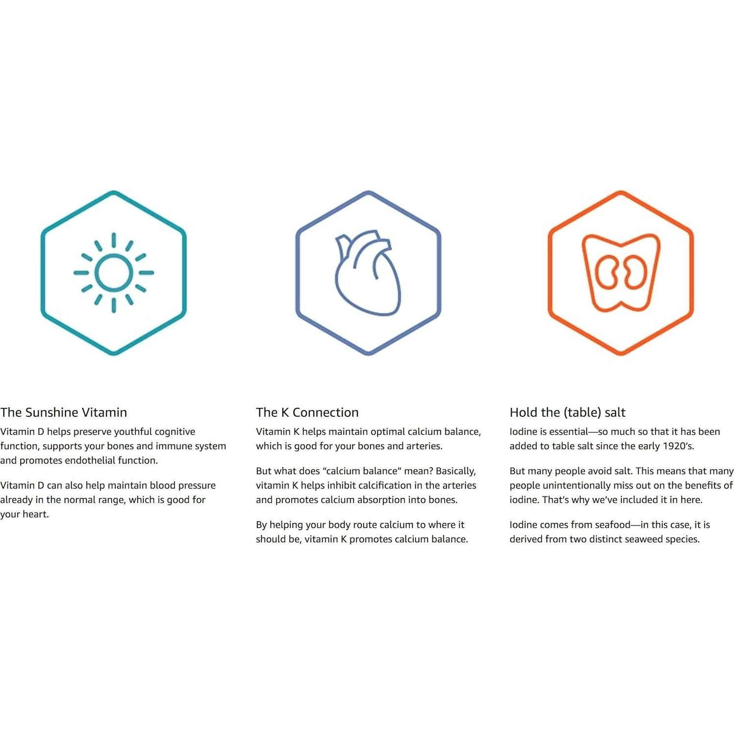 Vitaminas D y K Life Extension con Sea-Iodine 90 Cápsulas