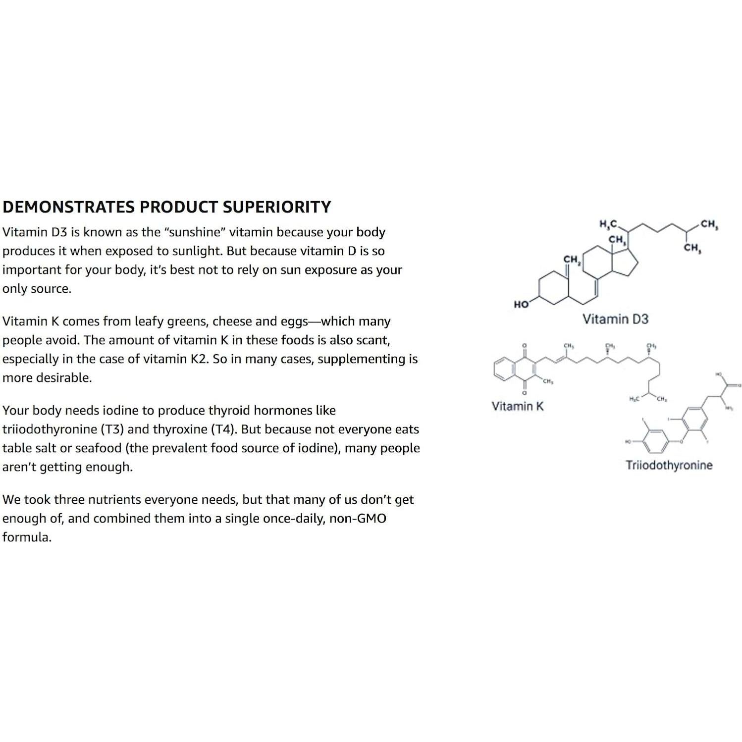 Vitaminas D y K Life Extension con Sea-Iodine 90 Cápsulas