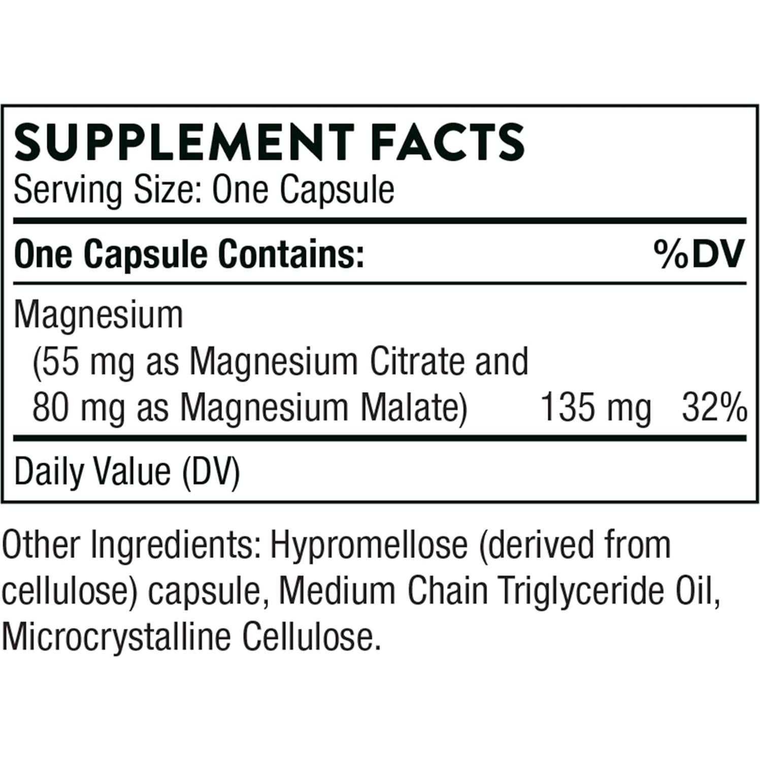 Thorne Magnesio CitraMate 60 Cápsulas + Vitamina D-5000 60 Cápsulas