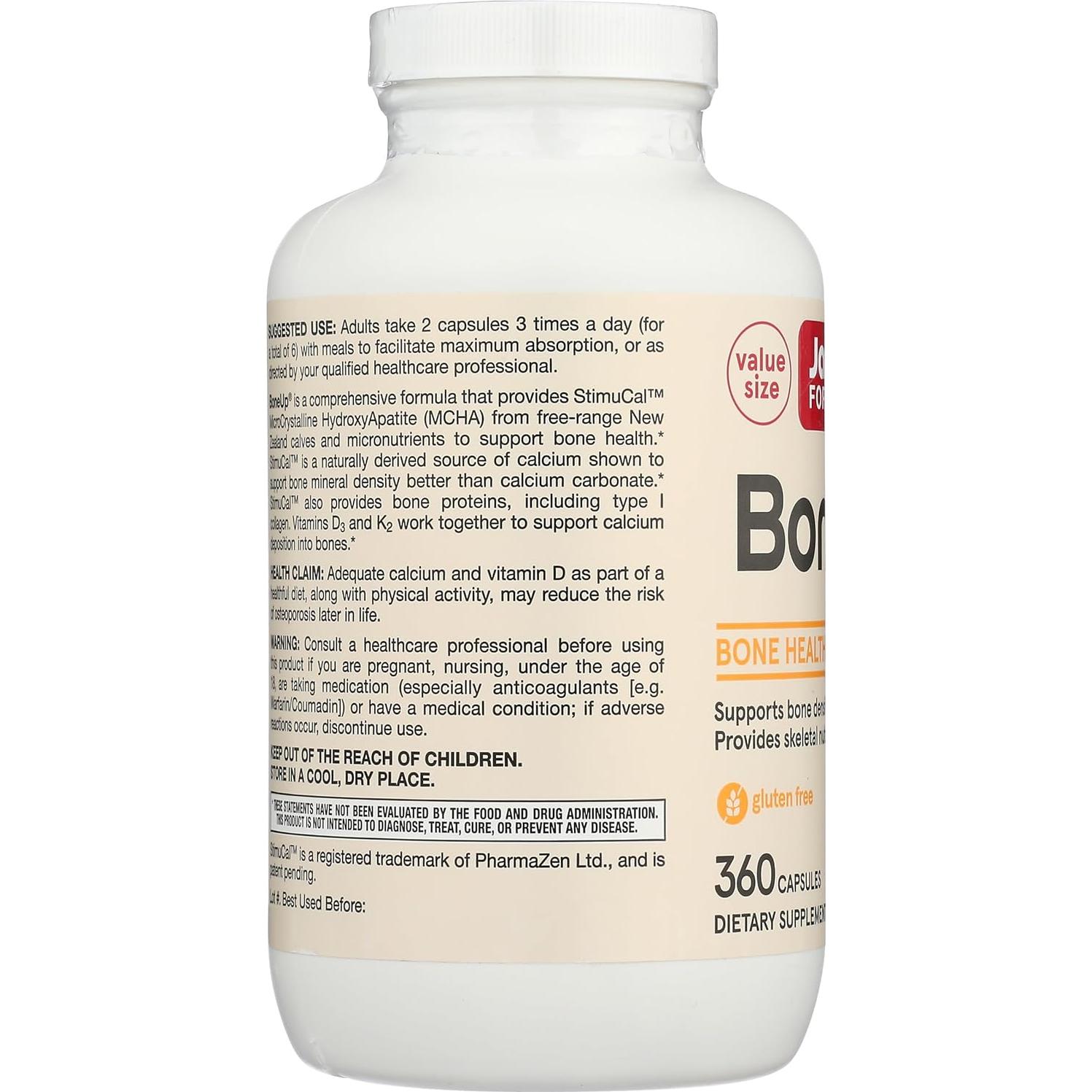 Jarrow Formulas BoneUp - 360 Cápsulas de Salud Ósea