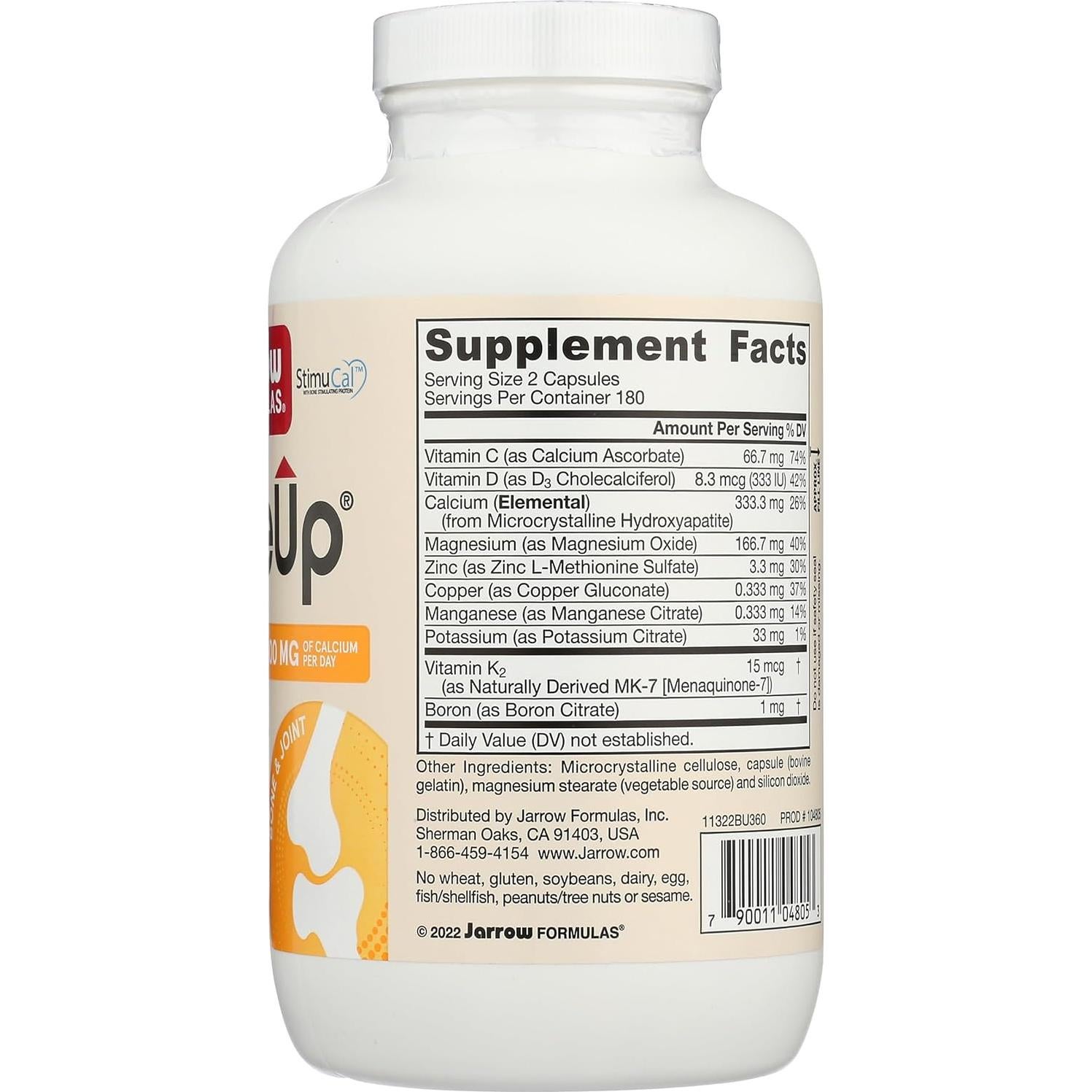 Jarrow Formulas BoneUp - 360 Cápsulas de Salud Ósea