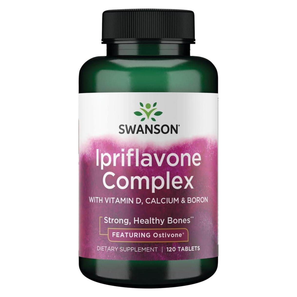 Suplemento Ipriflavona Swanson 120 Tabletas Salud Ósea