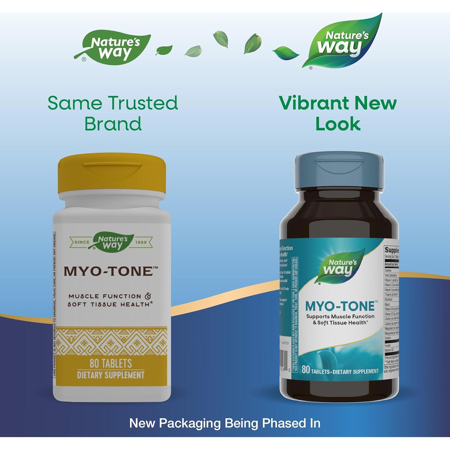 Myo-Tone Nature's Way 80 Tabletas con Magnesio y Calcio