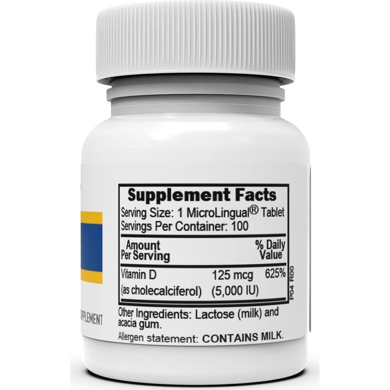 Vitamina D3 5000 UI Superior Source - 100 Tabletas Sublinguales