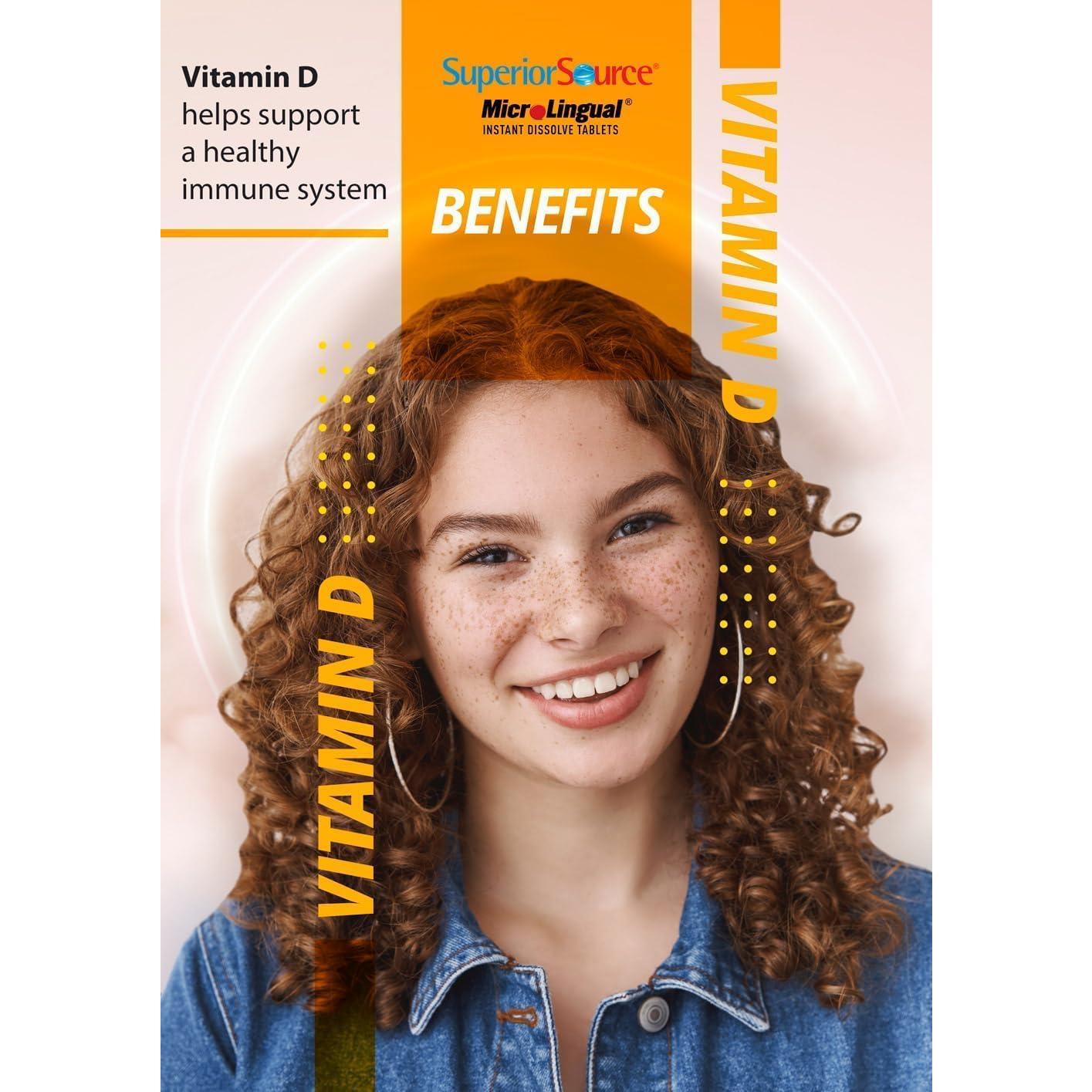 Vitamina D3 5000 UI Superior Source - 100 Tabletas Sublinguales