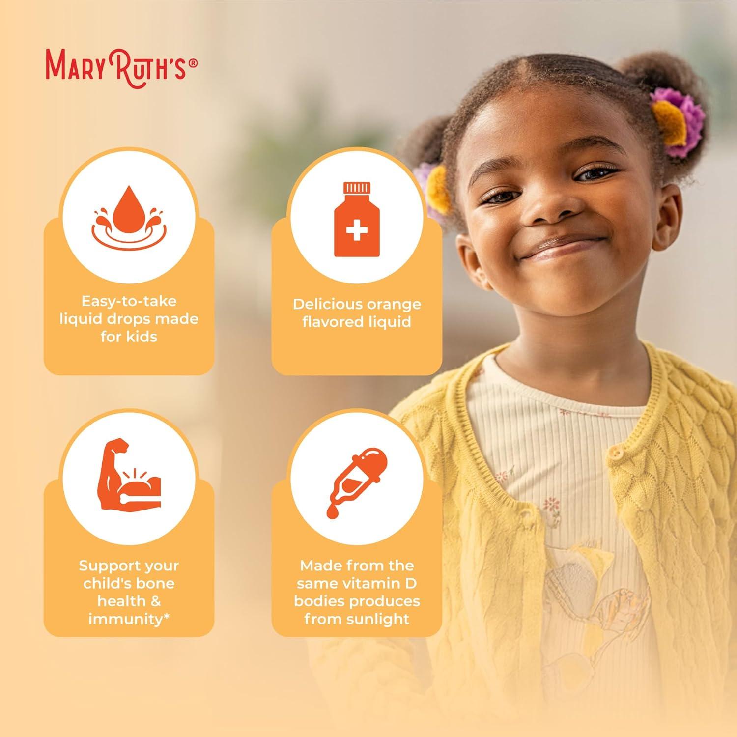 Gotas Líquidas de Vitamina D3 MaryRuth 640 IU para Niños 0.5 mL