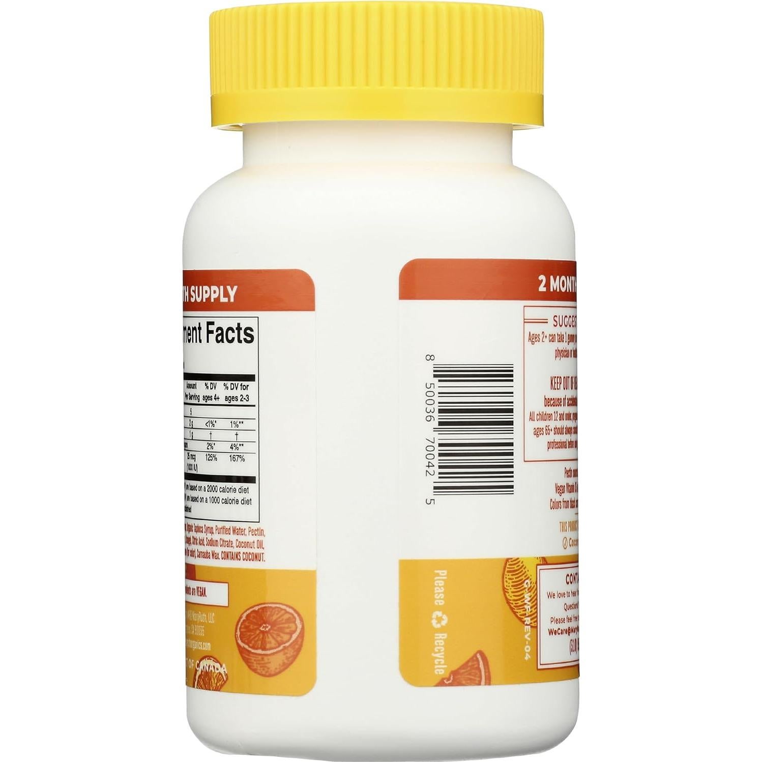 Vitamina D3 Fresa Naranja Mary Ruth's 166g