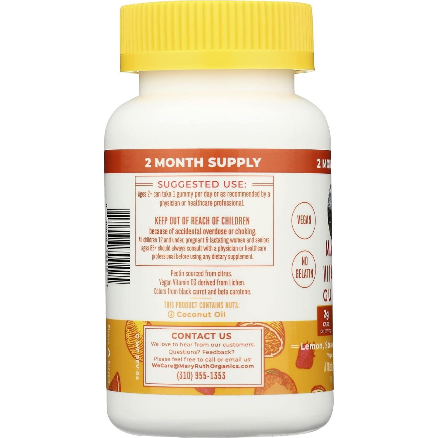 Vitamina D3 Fresa Naranja Mary Ruth's 166g