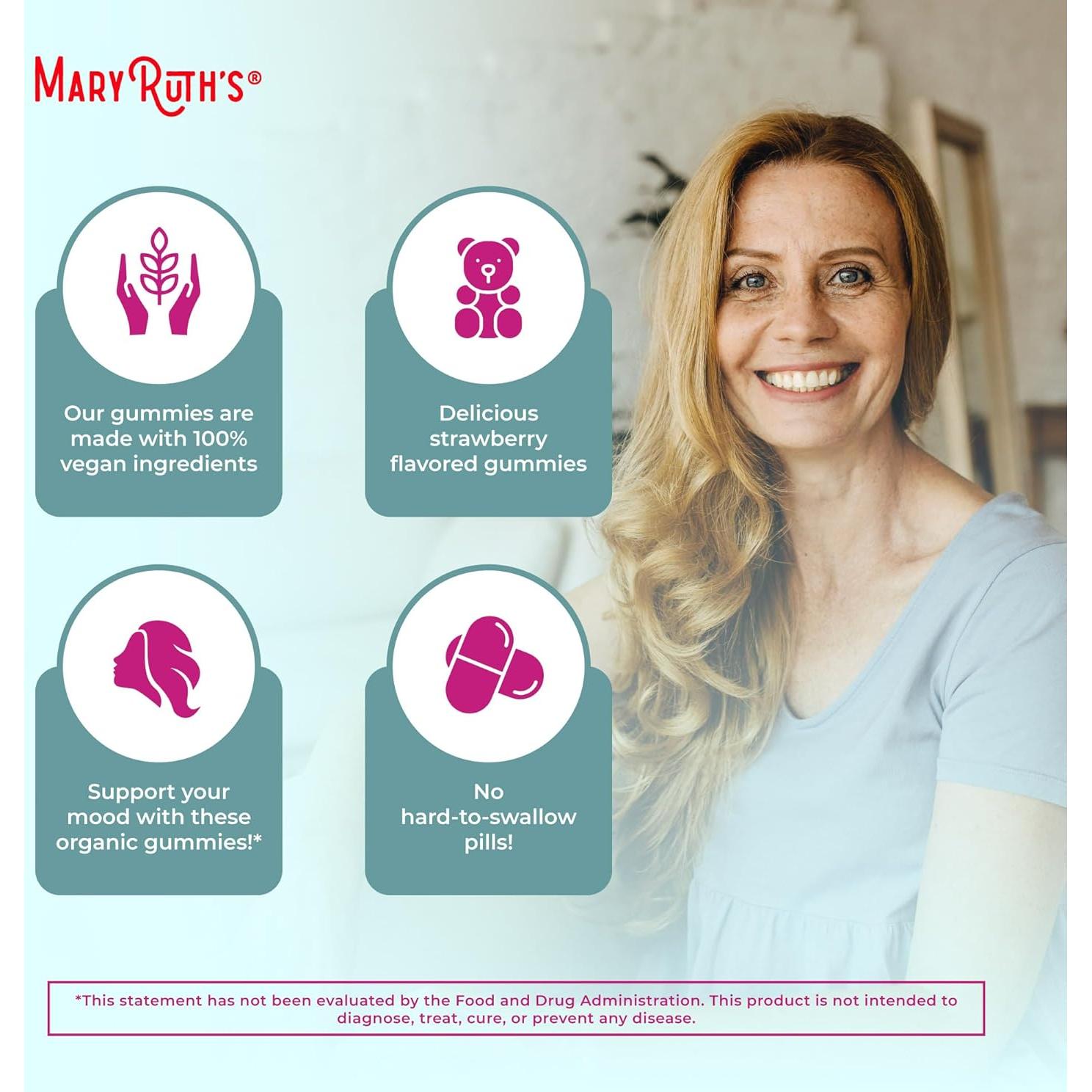 Gomitas Orgánicas MaryRuth's para Menopausia 30 Porciones