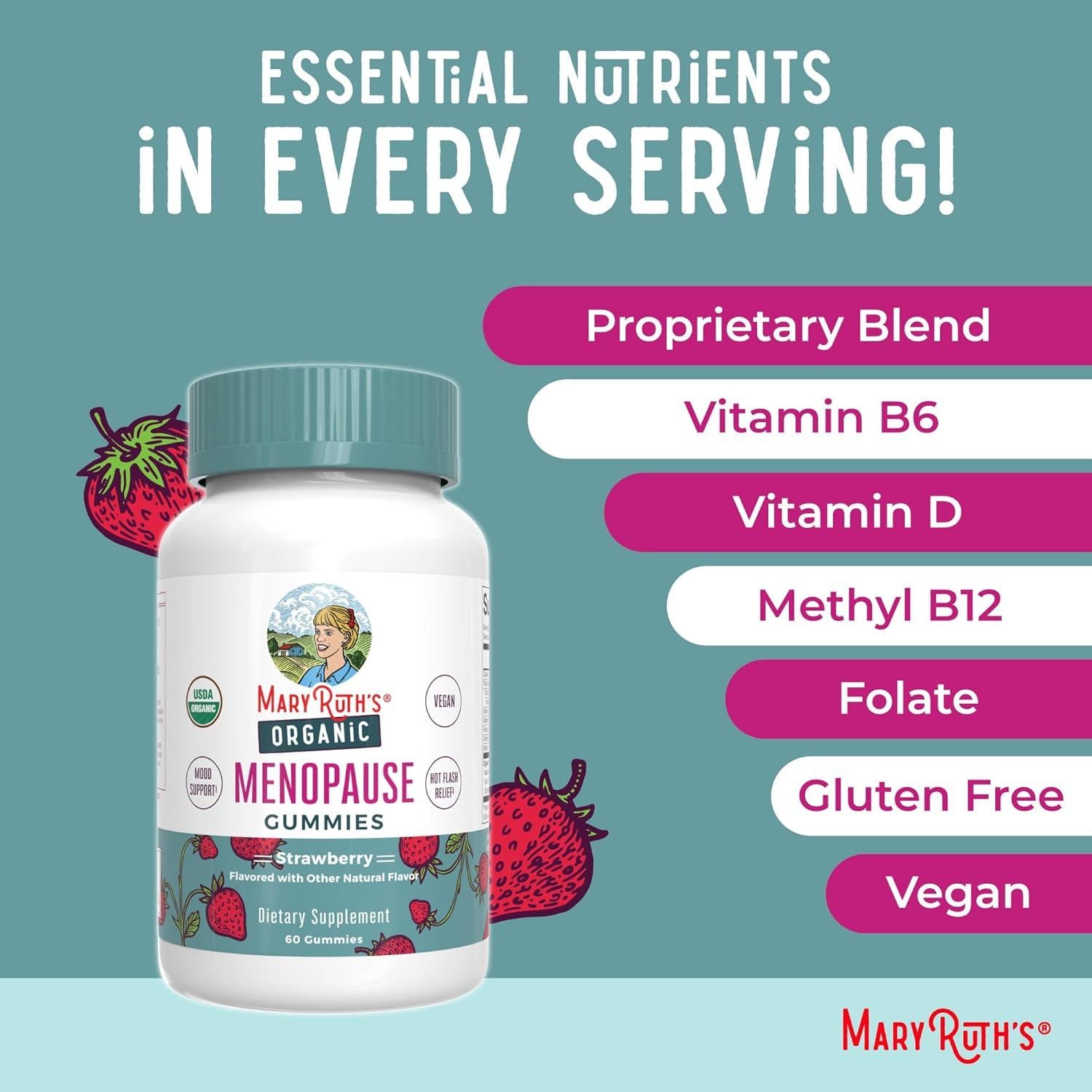 Gomitas Orgánicas MaryRuth's para Menopausia 30 Porciones