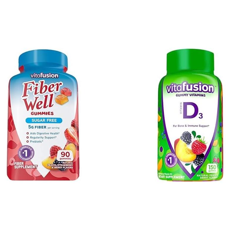 Vitafusion Suplemento de Fibra y Vitamina D3 Gummy 150 Conteos