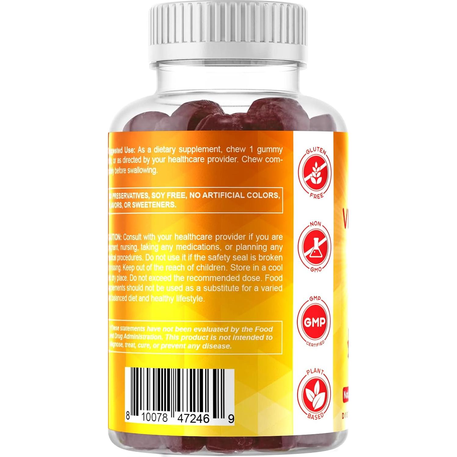 Gominolas Vitamina D3 Vitamatic 5000 UI - 120 Unidades - Sin Azúcar