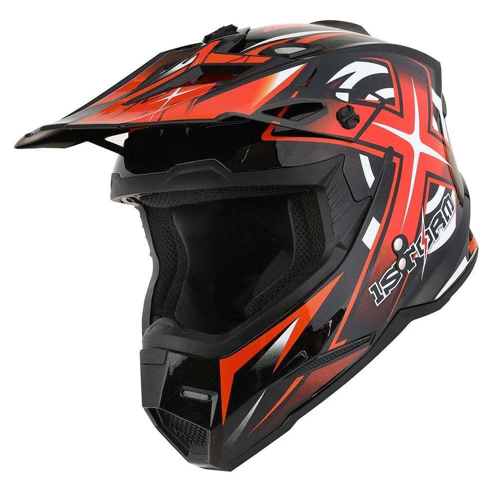 Casco Integral 1Storm HF801 Naranja XXL para Motocross