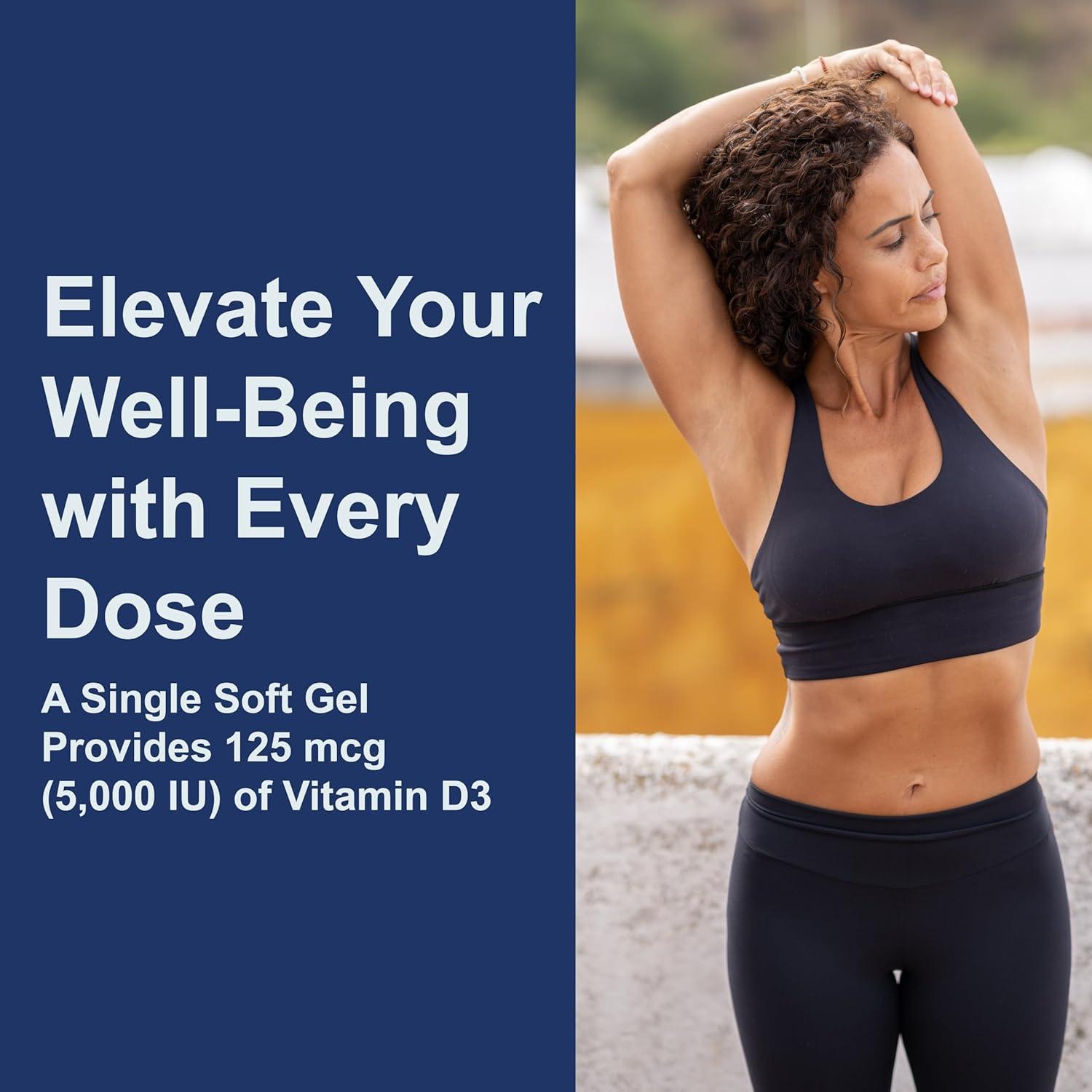 Carlson Vitamina D3 5000 UI 360 Cápsulas Blandas Salud Ósea