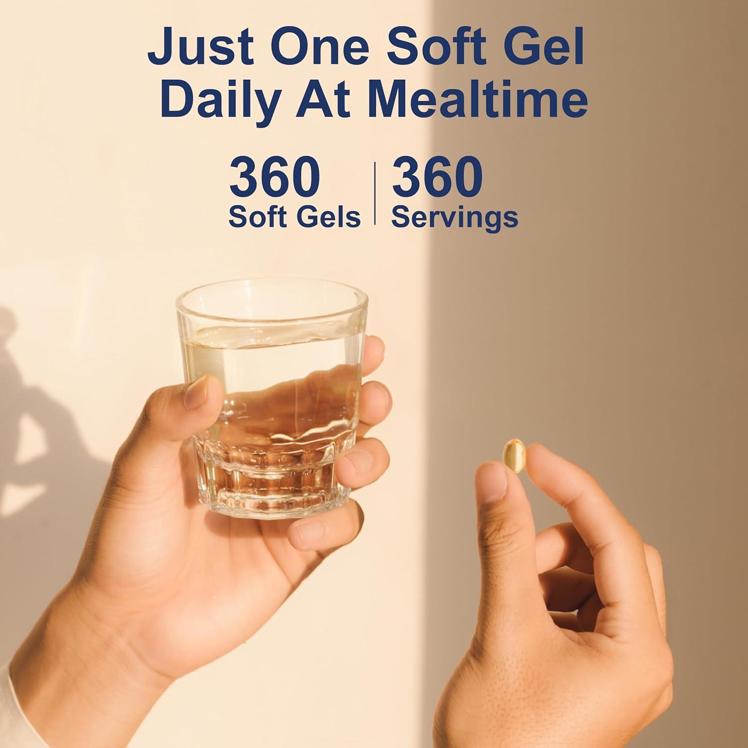 Carlson Vitamina D3 5000 UI 360 Cápsulas Blandas Salud Ósea