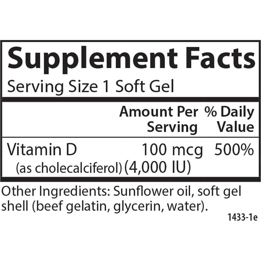 Carlson Vitamina D3 4000 UI (100 mcg) 360 Cápsulas Blandas