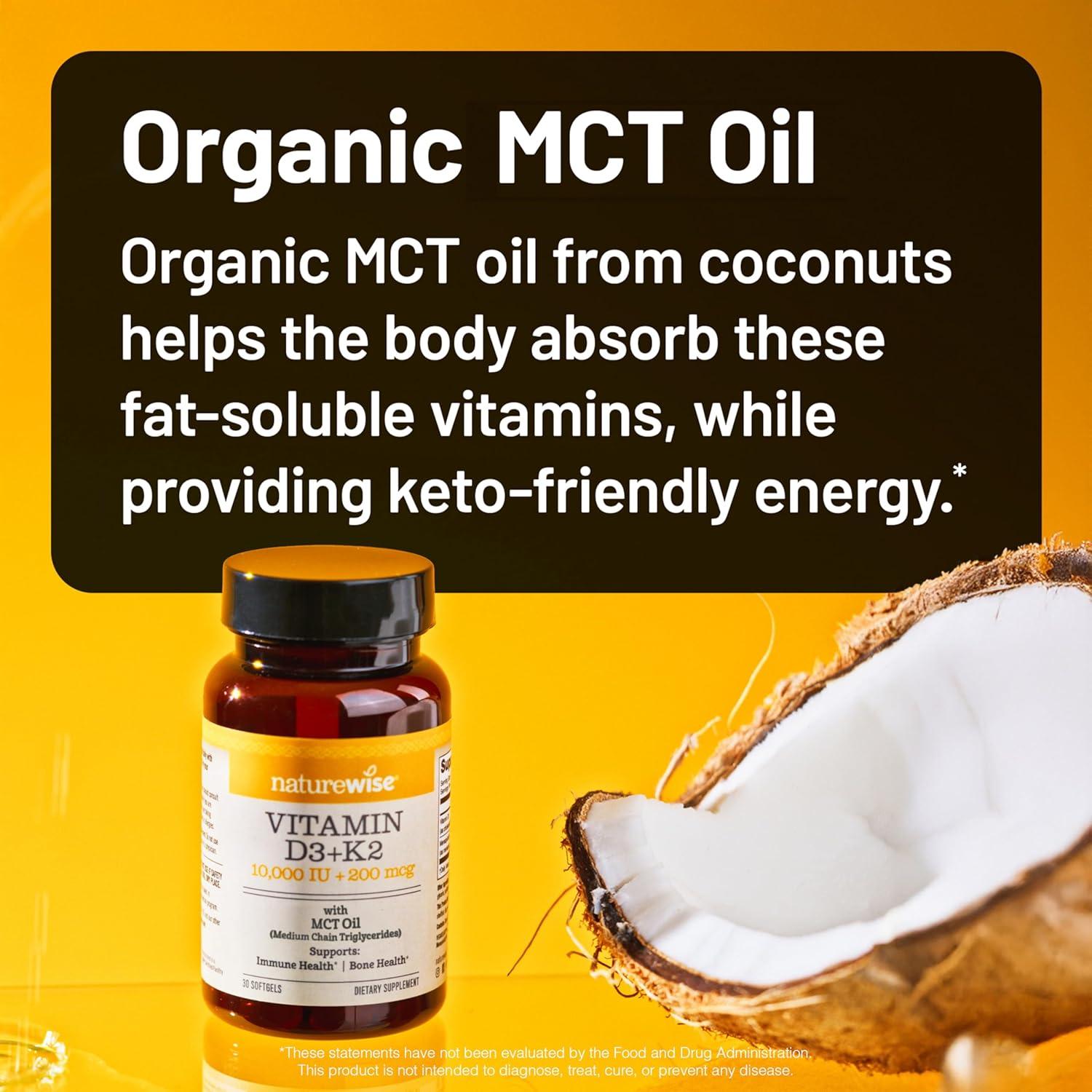 NatureWise Vitamina D3 Vegana 10000UI + K2 200mcg - 30 Gelatinas